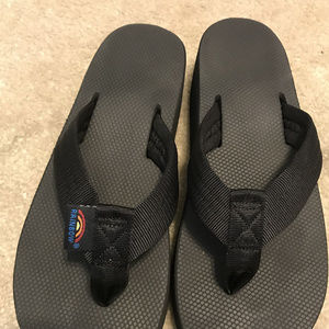 Rainbow platform flip flops size 8